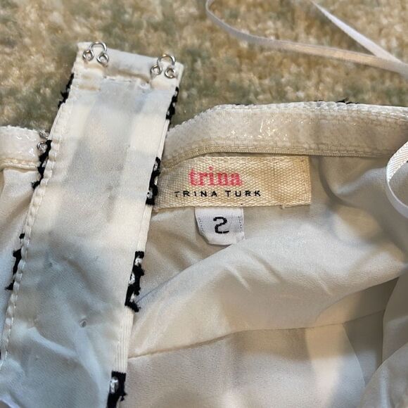 TRINA TURK CUBANITO STRIPE HALTER DRESS Size 2 - Picture 7 of 7